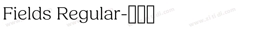 Fields Regular字体转换